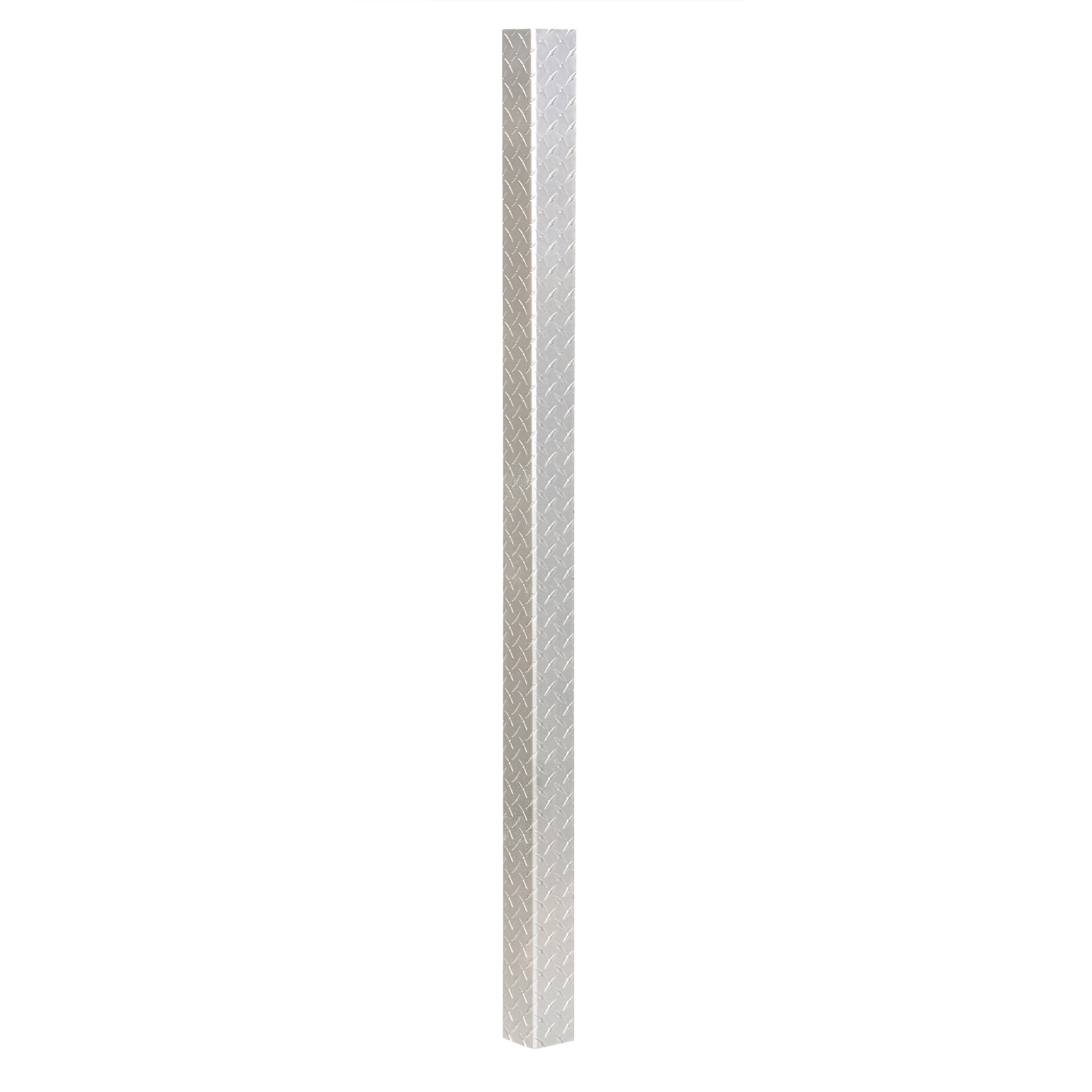 Vestil Non-Marking Diamond Tread Plate Corner Guard 36 In. Height Silver